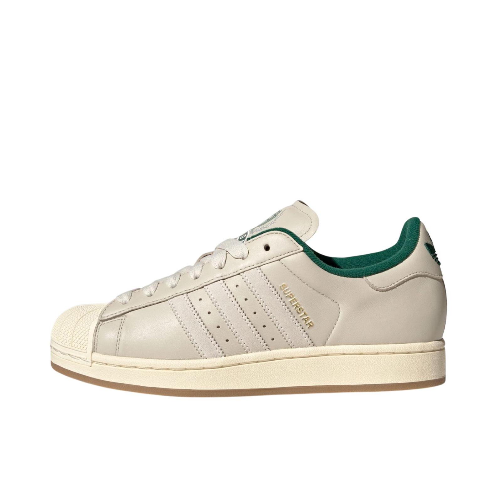 推荐商品：【宋雨琦同款】 adidas Originals Superstar 板鞋 轻便贝壳头薄底舒适百搭耐磨复古 米色/深绿色