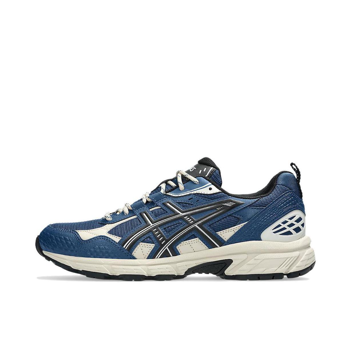 推荐商品：Asics/亚瑟士 GEL-NUNOBIKI RGD 跑鞋 圆头休闲厚底系带 蓝色/黑色
