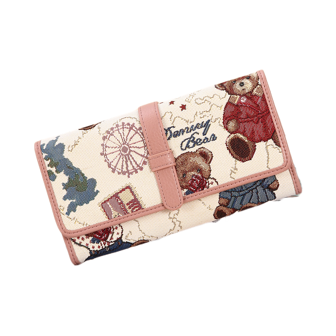 推荐商品：Danny Bear/丹尼熊 钱夹三折长款通勤休闲风小熊时尚钱包