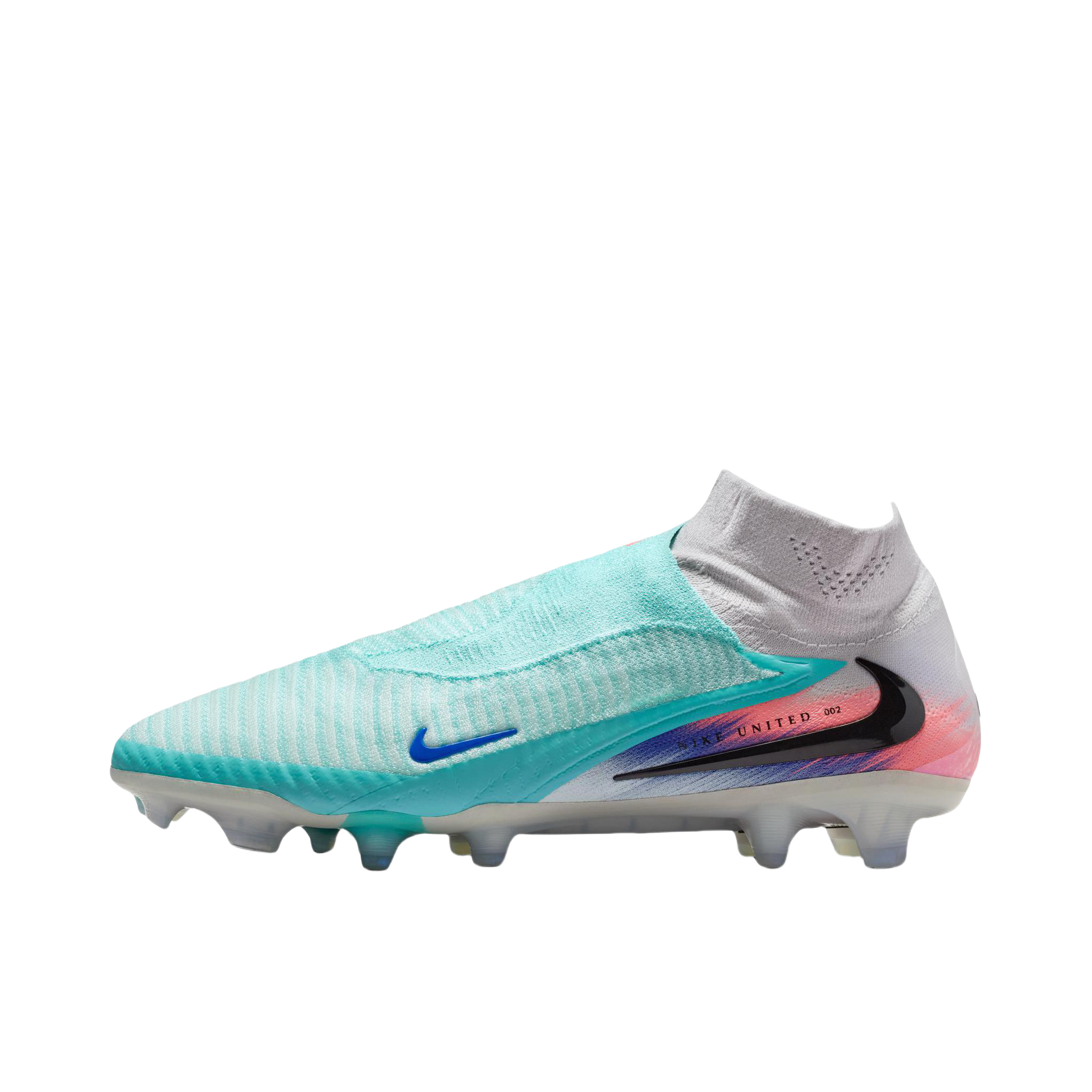 推荐商品：Nike Phantom 6 Elite FG 足球鞋 顶级长钉胶质天然硬质草地耐磨 浅蓝色 