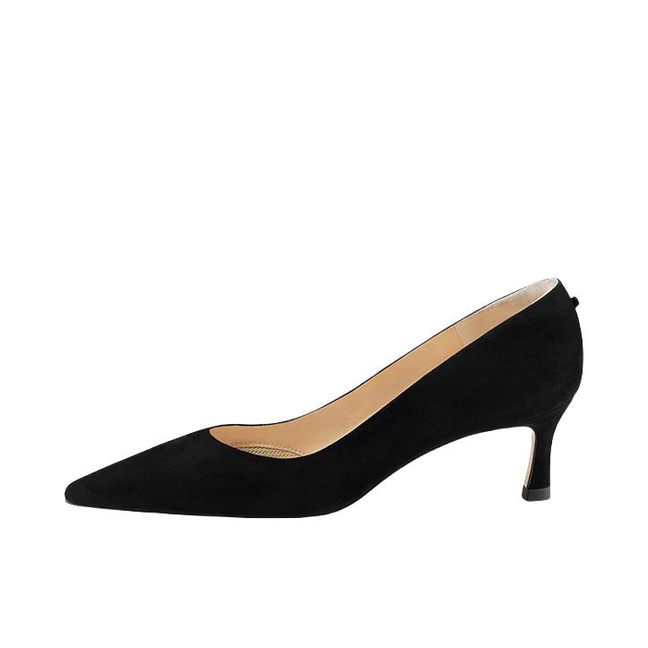 推荐商品：7or9 空气棉系列 尖头细跟 不累脚 通勤 百搭 高跟鞋 79102116 跟高5cm/黑山茶