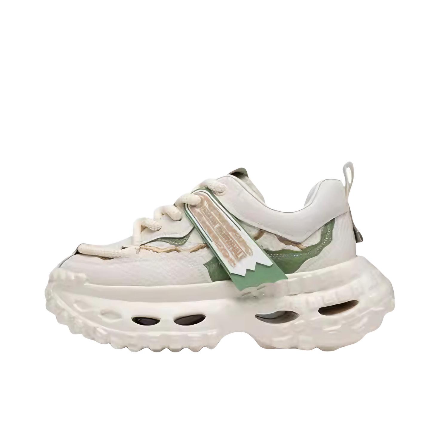 推荐商品：马克华菲 厚底 增高 舒适减震 网面透气 百搭休闲 老爹鞋 664196062342255 男款/浅绿色