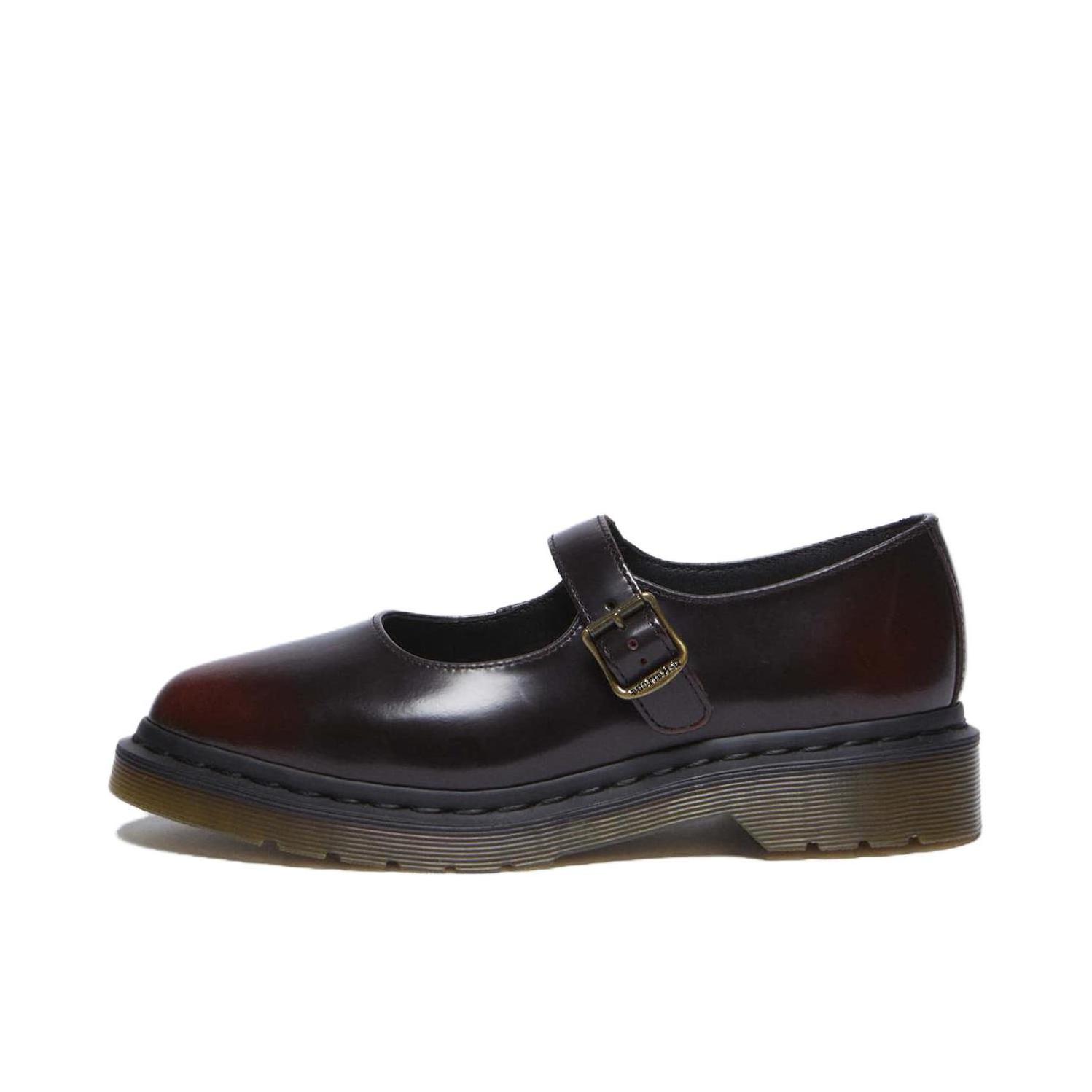 推荐商品：Dr. Martens Elphie MJ 百搭 搭扣 粗跟 低跟 单鞋 樱桃红色