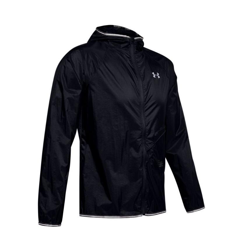 Under Armour/安德玛 Qualifier Storm Packable跑步健身梭织速干连帽防风训练夹克 1326597