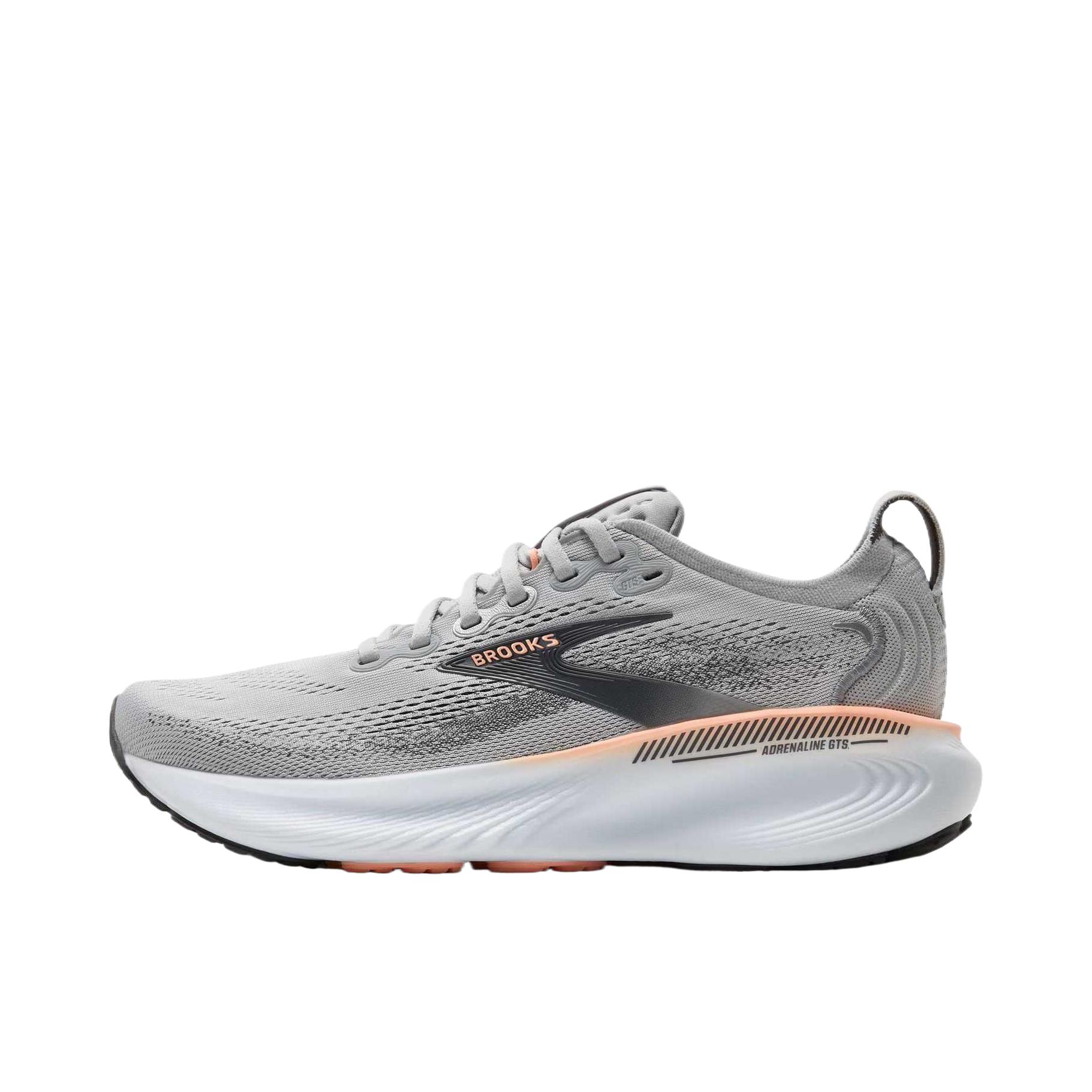 推荐商品：Brooks/布鲁克斯 Adrenaline GTS 追岚25 跑鞋 减震透气 灰色/黑色/粉色
