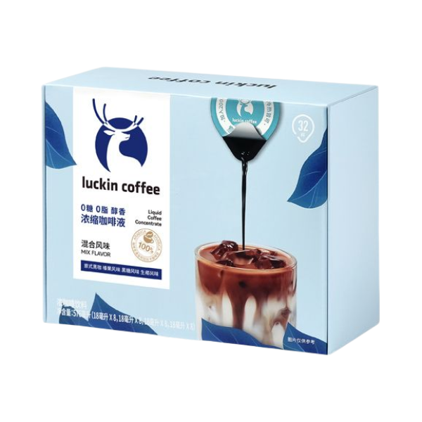 推荐商品：Luckin/瑞幸 0糖0脂 混合风味 576ml 浓缩咖啡液 盒装