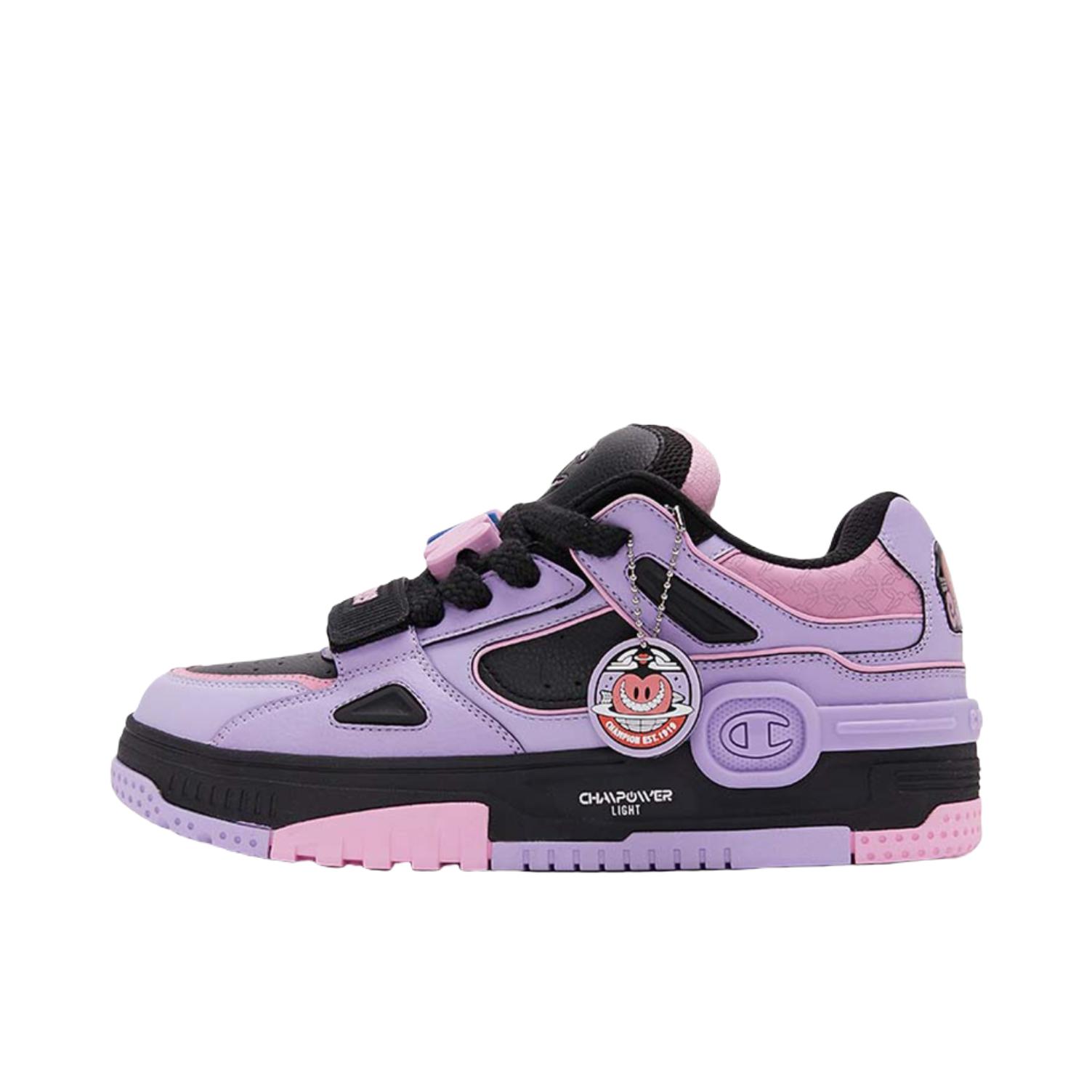 推荐商品：Champion/冠军 Jumbo skate V1 舒适百搭 复古轻质 板鞋 BIGHEART联名/紫色/黑色