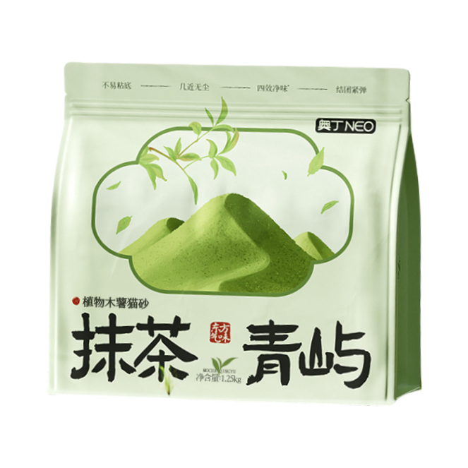 推荐商品：odin/奥丁 抹茶青屿 植物木薯猫砂 除臭防臭近无尘快结团不易粘底