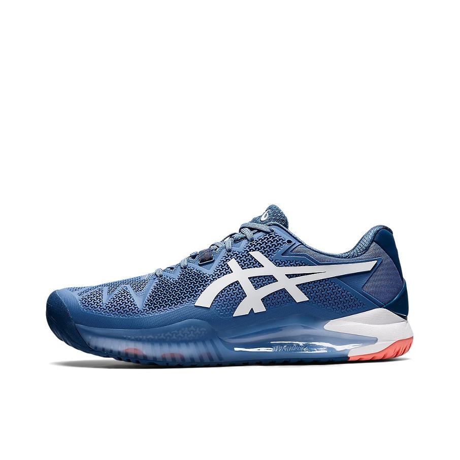 推荐商品：Asics/亚瑟士 Gel-Resolution 8 跑鞋 稳定支撑缓震回弹防滑耐磨舒适透气织物运动 2E/海洋蓝