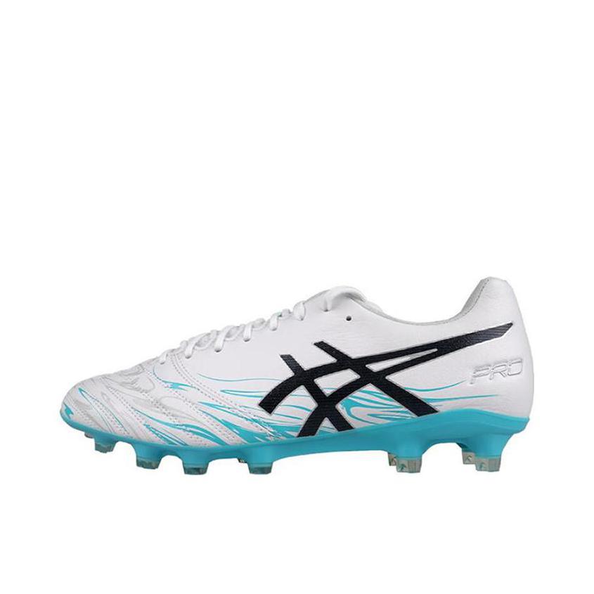 推荐商品：Asics/亚瑟士 DS LIGHT X-FLY PRO 缓震耐磨 运动休闲 短钉 胶质 足球鞋 白色/蓝色