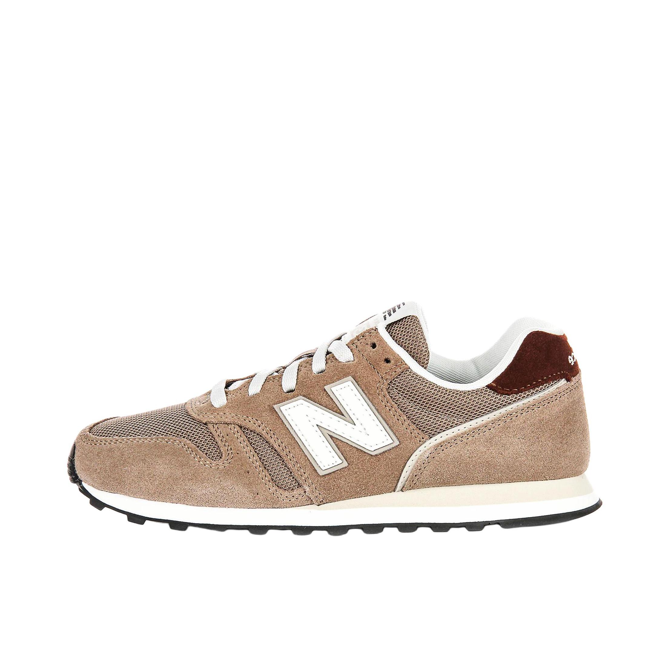 推荐商品：New Balance 373 织物 经典复古 百搭简约 网布 减震 舒适透气 防滑耐磨 低帮 合成革 马拉松 轻便缓震 运动休闲鞋 D宽/棕色/白色