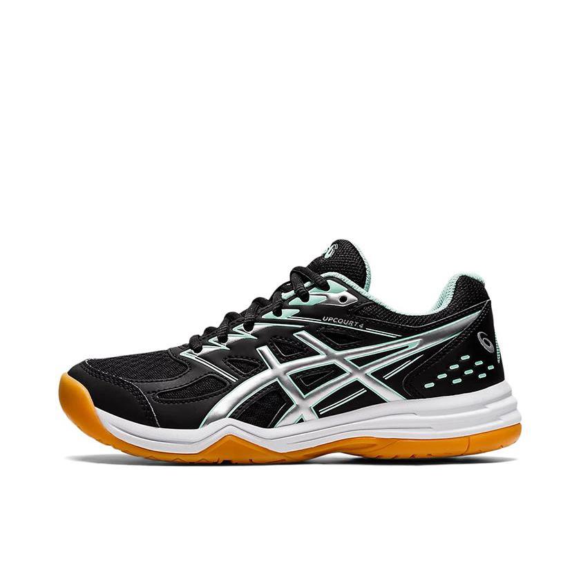 推荐商品：Asics/亚瑟士 Upcourt 4 跑鞋 防滑耐磨网面透气支撑 GS/黑色/银色