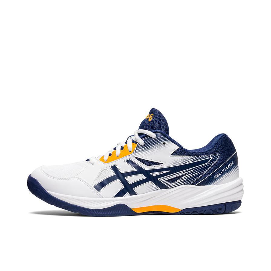推荐商品：Asics/亚瑟士 Gel-Task 3 轻量缓震 耐磨防滑 透气 舒适抓地 排球鞋 白色/蓝色/黄色