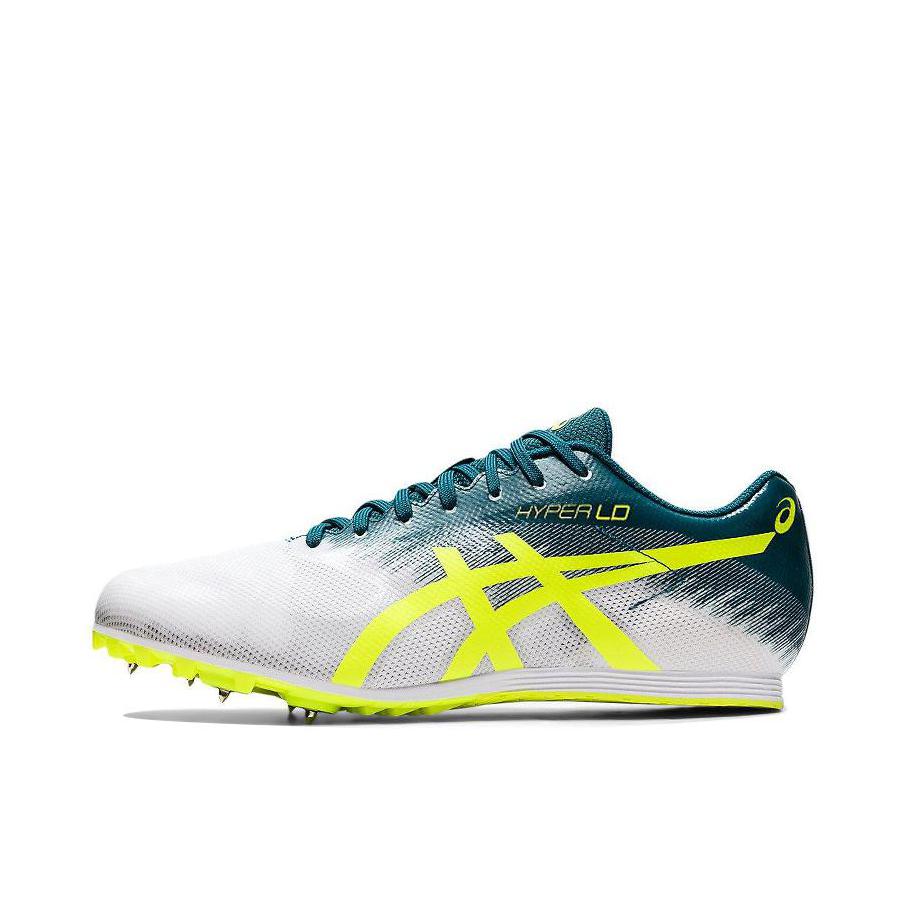 推荐商品：Asics/亚瑟士 Hyper LD 6 跑鞋 网面透气舒适减震防滑耐磨田径比赛 白色/蓝色