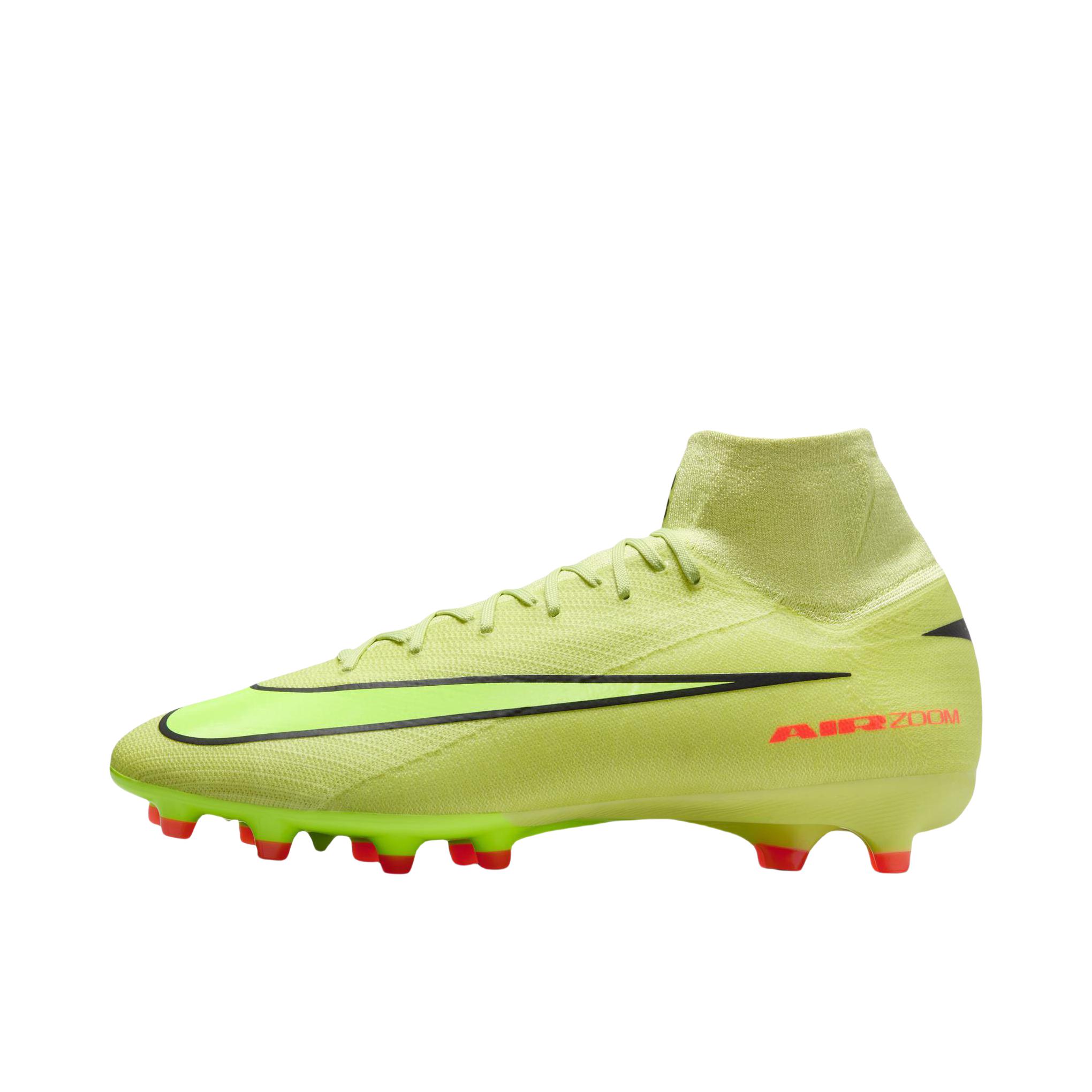 推荐商品：Nike Mercurial Superfly 10 Pro AG-Pro 足球鞋 次顶级胶质短钉人造草地防滑耐磨 浅黄色