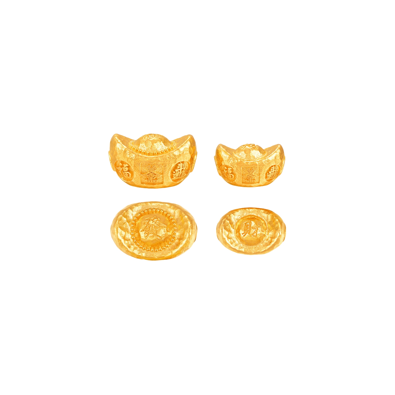 推荐商品：honeygold/蜜金珠宝 古法文玩系列金元宝足金串饰 HGG1716