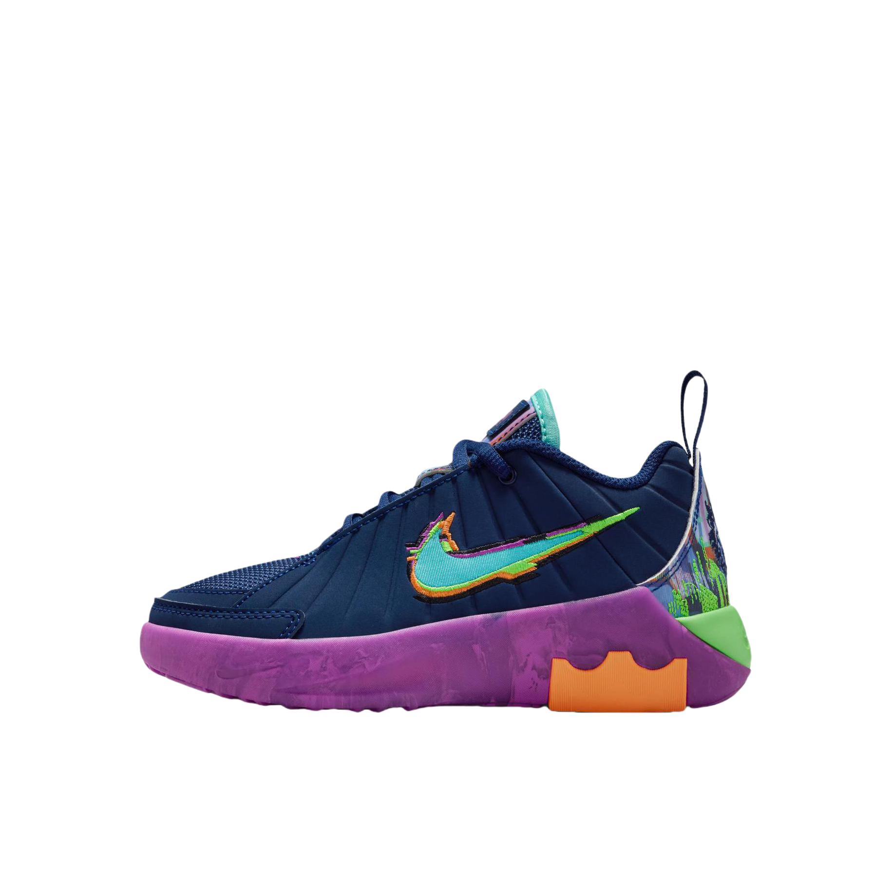 推荐商品：Nike LeBron Witness 9 儿童篮球鞋 百搭圆头系带 小童/紫色/蓝色/橙色