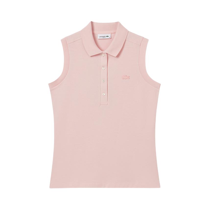 LACOSTE 无袖修身紧身翻领标贴POLO衫 PF5445