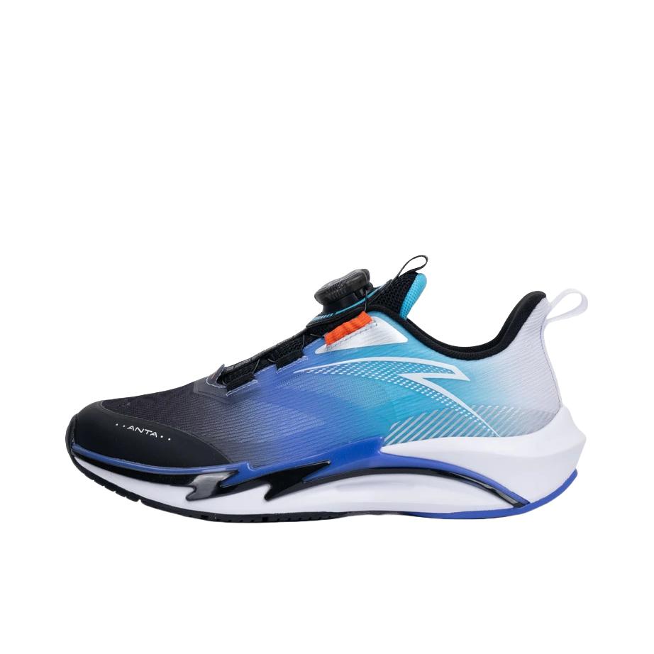 推荐商品：安踏 骇浪Lite 2.0 犟弹科技 竞速 缓震轻便 舒适透气 防滑耐磨 旋钮扣运动鞋儿童 312415503 大童/黑色/安踏白/神秘紫