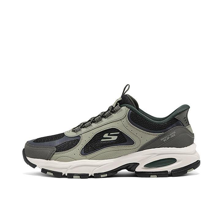 推荐商品：Skechers/斯凯奇 OUTDOOR MENS 徒步鞋 闪穿鞋 户外休闲鞋 百搭低帮一脚蹬 橄榄绿
