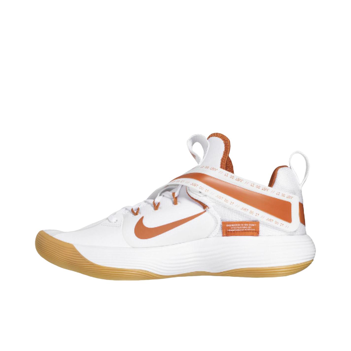 推荐商品：Nike React Hyperset 实战 耐磨舒适 防滑透气 圆头 支撑 织物 排球鞋 白色/棕色 