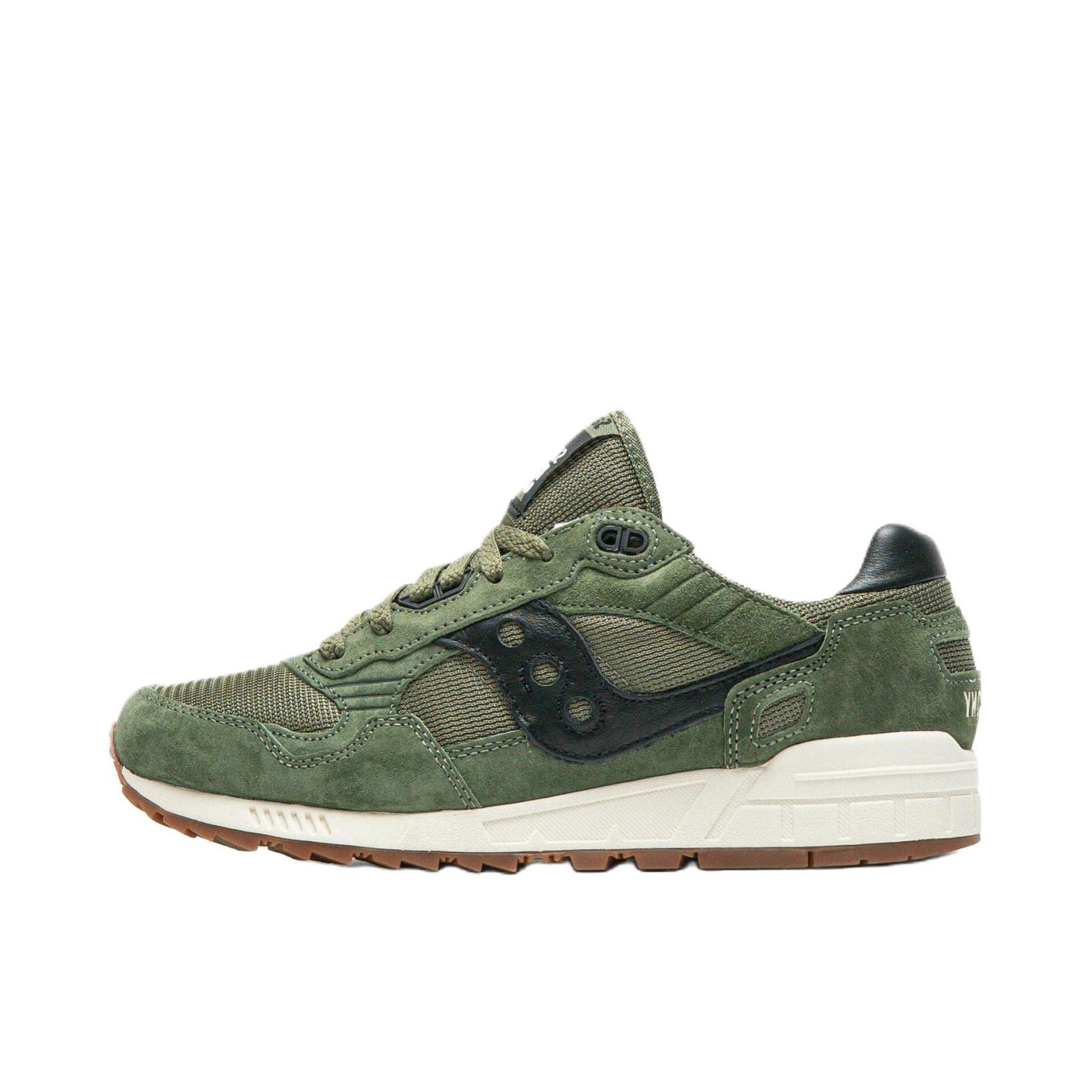 推荐商品：Saucony/索康尼 Shadow 5000 防滑耐磨 经典复古 减震回弹 舒适透气 轻便 运动 防水 低帮 跑鞋 暗绿色