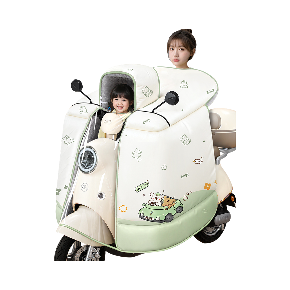 推荐商品：正招 I046 防水 亲子保暖 加绒加厚 电动车挡风被