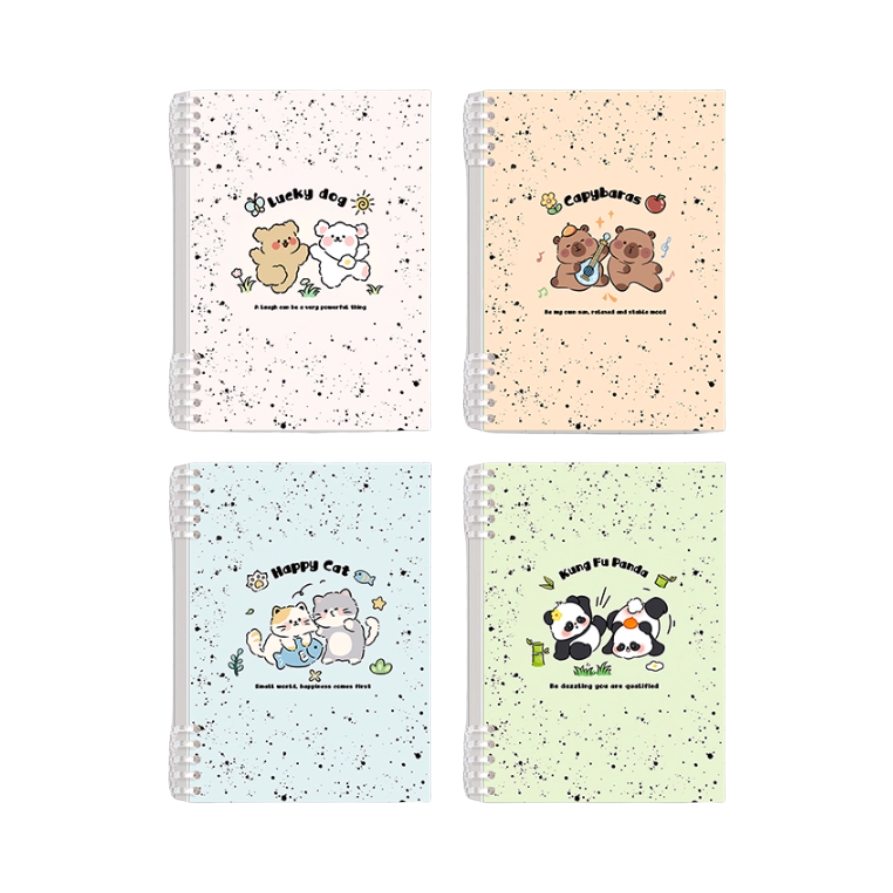 推荐商品：科星 泼墨动物系列 横线 B5 60张/本 活页本 多色组合