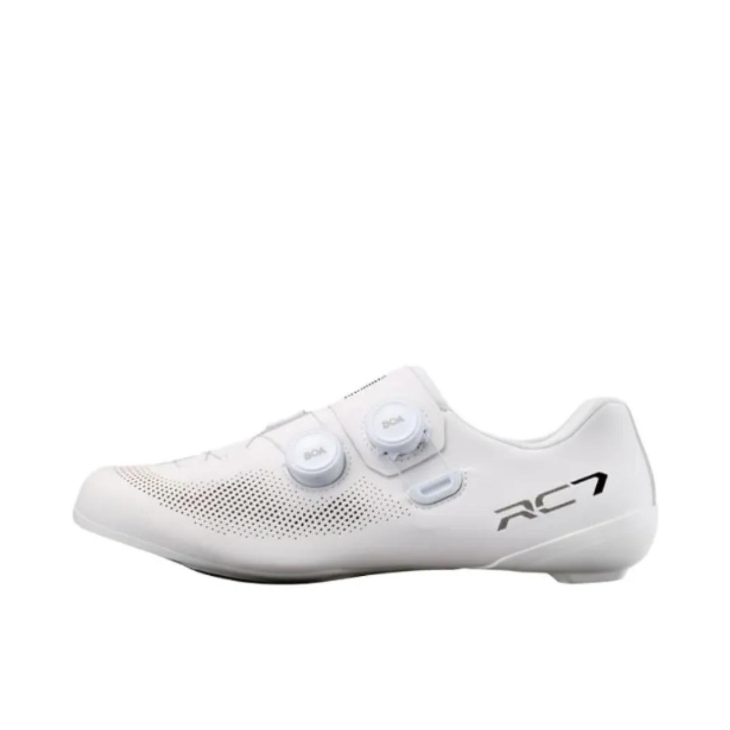 推荐商品：SHIMANO RC702 竞赛 自锁 碳底 骑行鞋 宽版/雪白色