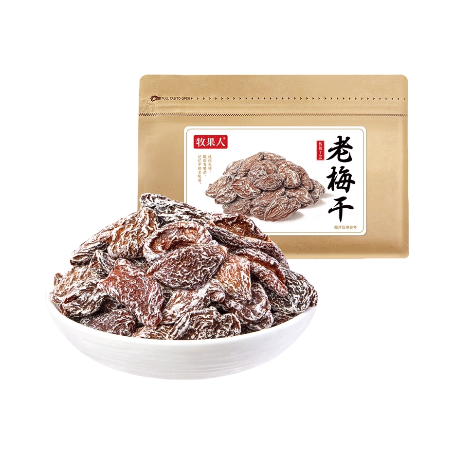 推荐商品：牧果人 500g 老梅干 袋装