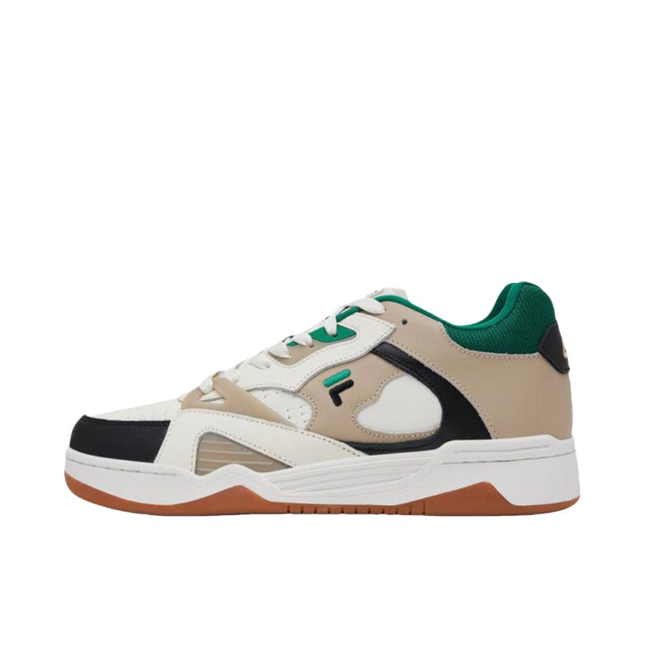 推荐商品：FILA/斐乐 WAYNE 板鞋 百搭轻便低帮橡胶 米色/绿色