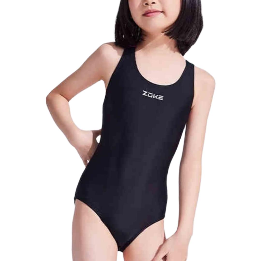 推荐商品：洲克童装 亲肤柔软合身泳裤 女中大童 120625821 黑