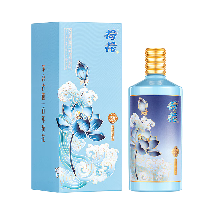 推荐商品：荷花 酱5 520ml 53度 白酒 盒装 纯粮自饮