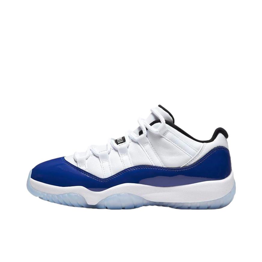 推荐商品：Jordan Air Jordan 11 篮球鞋 复古百搭防滑耐磨舒适缓震轻便支撑 康扣/白色/蓝色