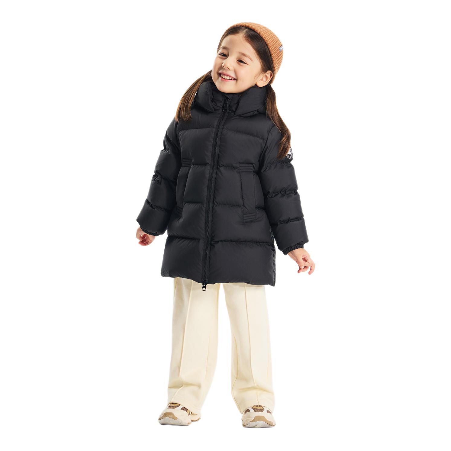 推荐商品：GrandpaPacy/帕西爷爷童装 保暖加厚中长款白鸭绒羽绒服 中大童 2490 黑