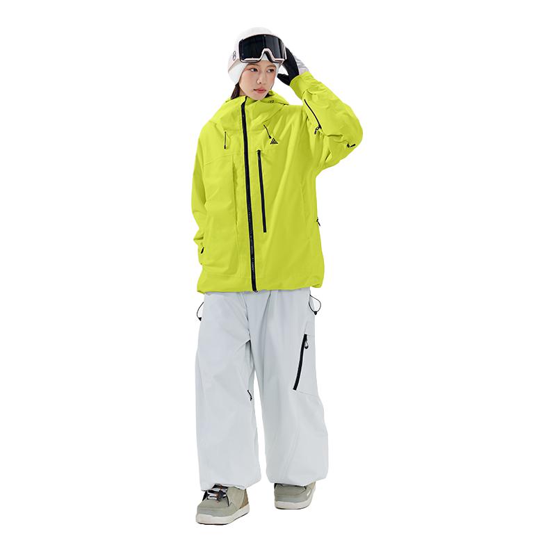 推荐商品：NANDN/南恩 天际线防水加厚保暖运动套装 女装 NCJC2 冰柠绿+山峰白