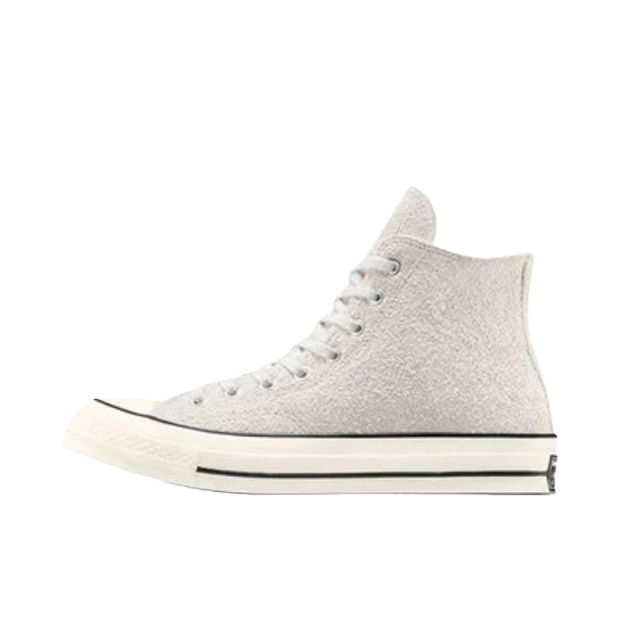 推荐商品：Converse/匡威 Chuck 70 帆布鞋 防滑耐磨薄底轻便透气舒适百搭复古时尚贴合圆头流光风 高帮/浅灰色