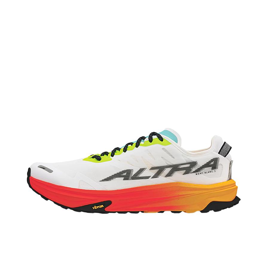 推荐商品：ALTRA Mont Blanc Carbon 跑鞋 碳板越野户外缓震耐磨防滑 男款/白色/橙色