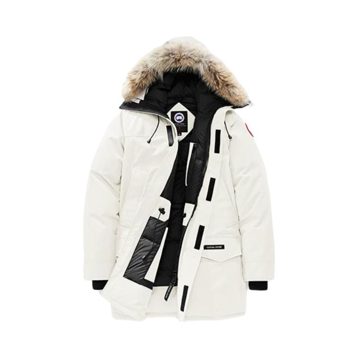 Canada Goose/加拿大鹅 Langford系列徽标Logo滑雪季连帽座山雕防风防水中长款可卸毛领派克长袖夹克 2062M