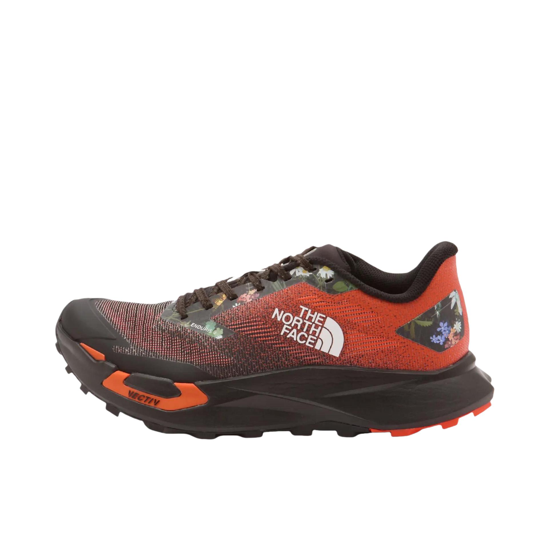 推荐商品：TheNorthFace/北面 Vectiv Enduris 4 跑鞋 柔软防滑耐磨舒适越野缓震 红色/黑色