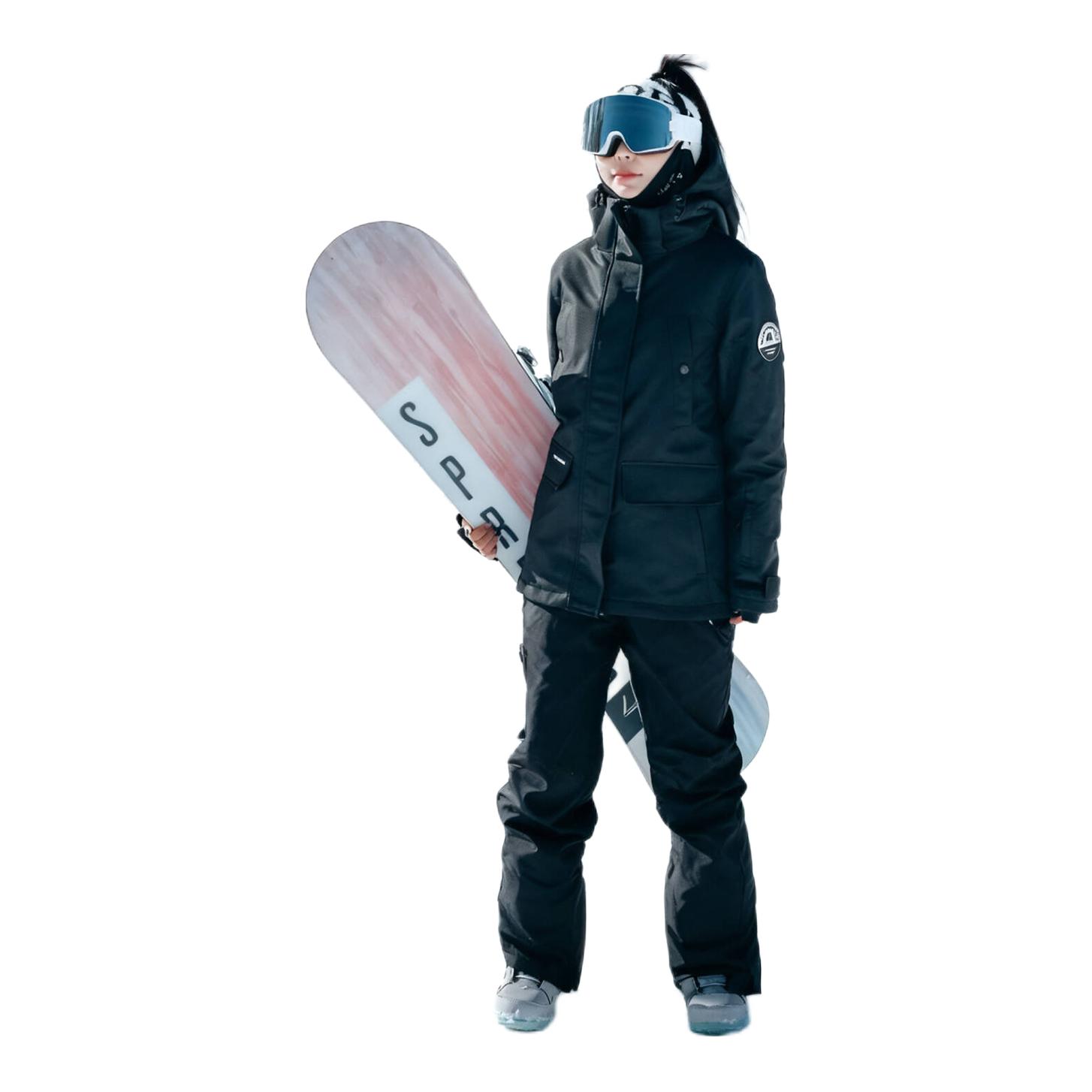 推荐商品：dook snow/刀客 防风防水保暖加厚运动套装 MT-34 女款/黑