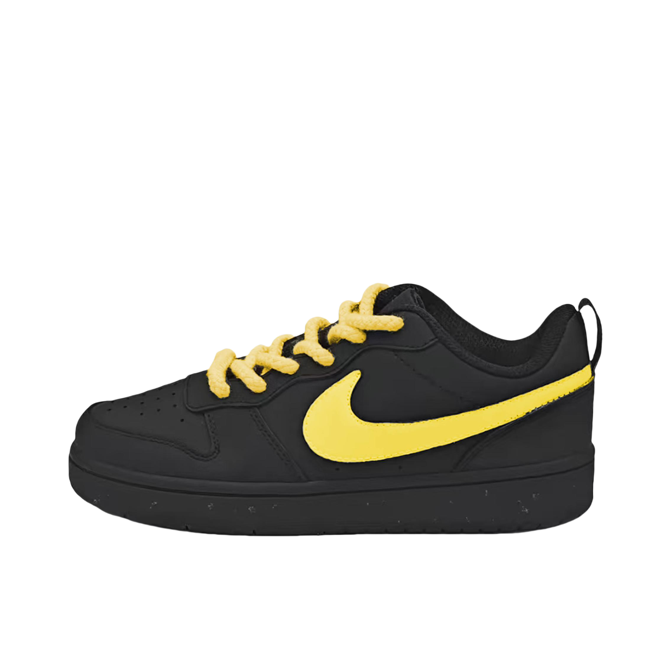 推荐商品：【定制球鞋】 Nike Court Borough 板鞋 防滑防水轻便减震手绘减龄做旧甜酷高街合成革甜妹包裹性复古婚鞋增高小白鞋薄底秋冬脏脏鞋 大童/小黄