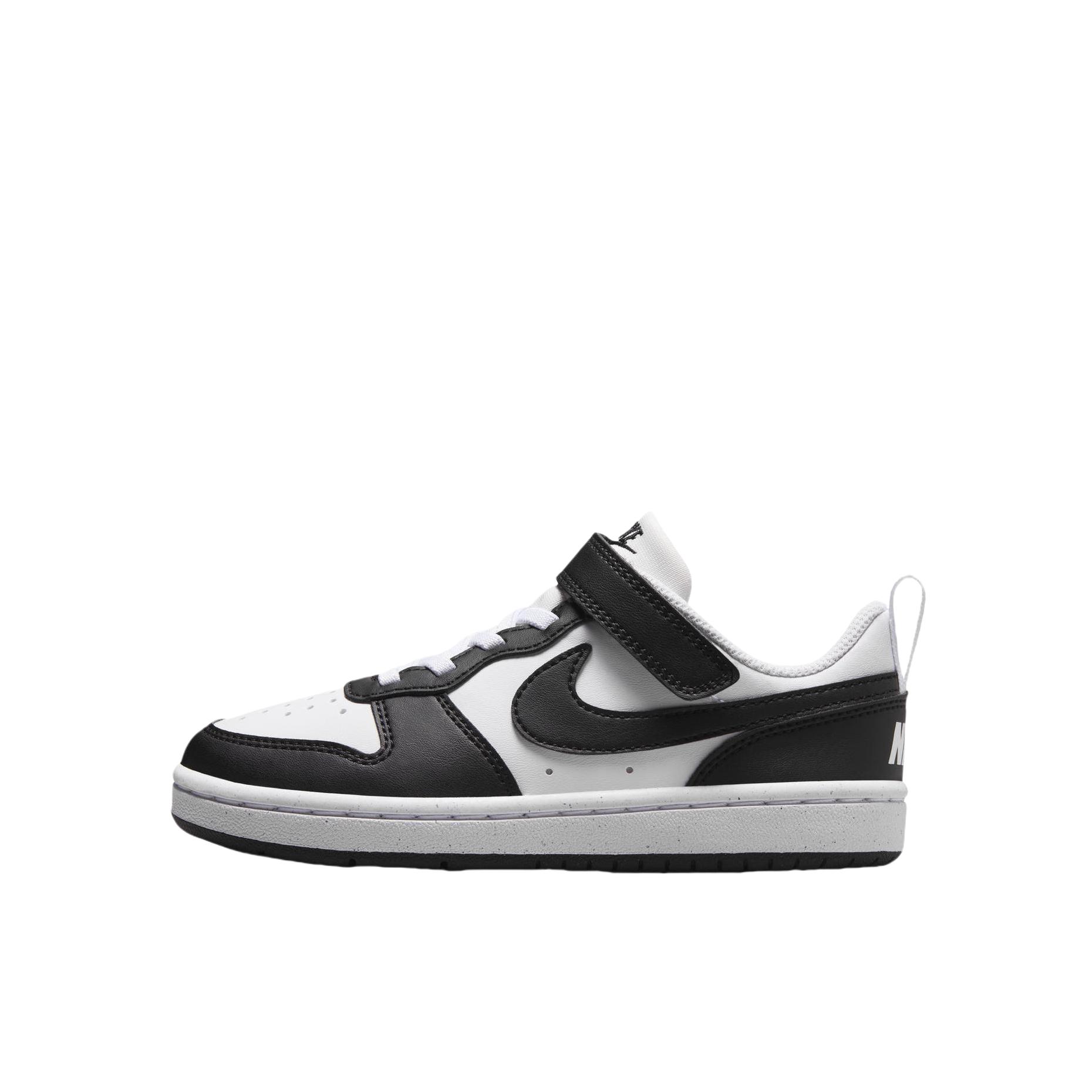 推荐商品：Nike  Court Borough  时尚潮流 舒适轻便 休闲耐磨  板鞋 儿童 小童/黑色/白色