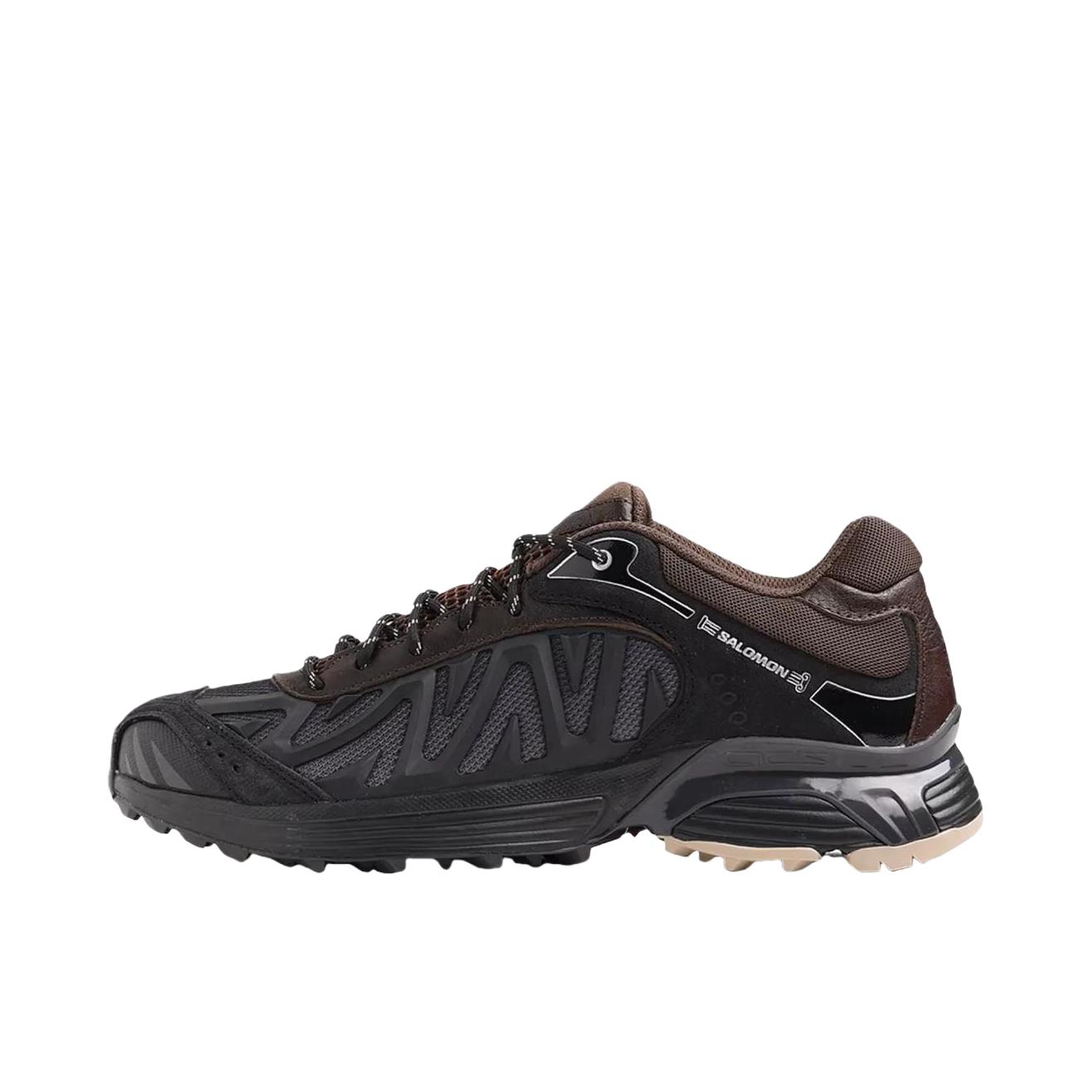 推荐商品：Salomon/萨洛蒙 XT-WHISPER VOID 鎏光系列 户外休闲鞋 减震反光圆头平跟 Aries联名/黑色/棕色