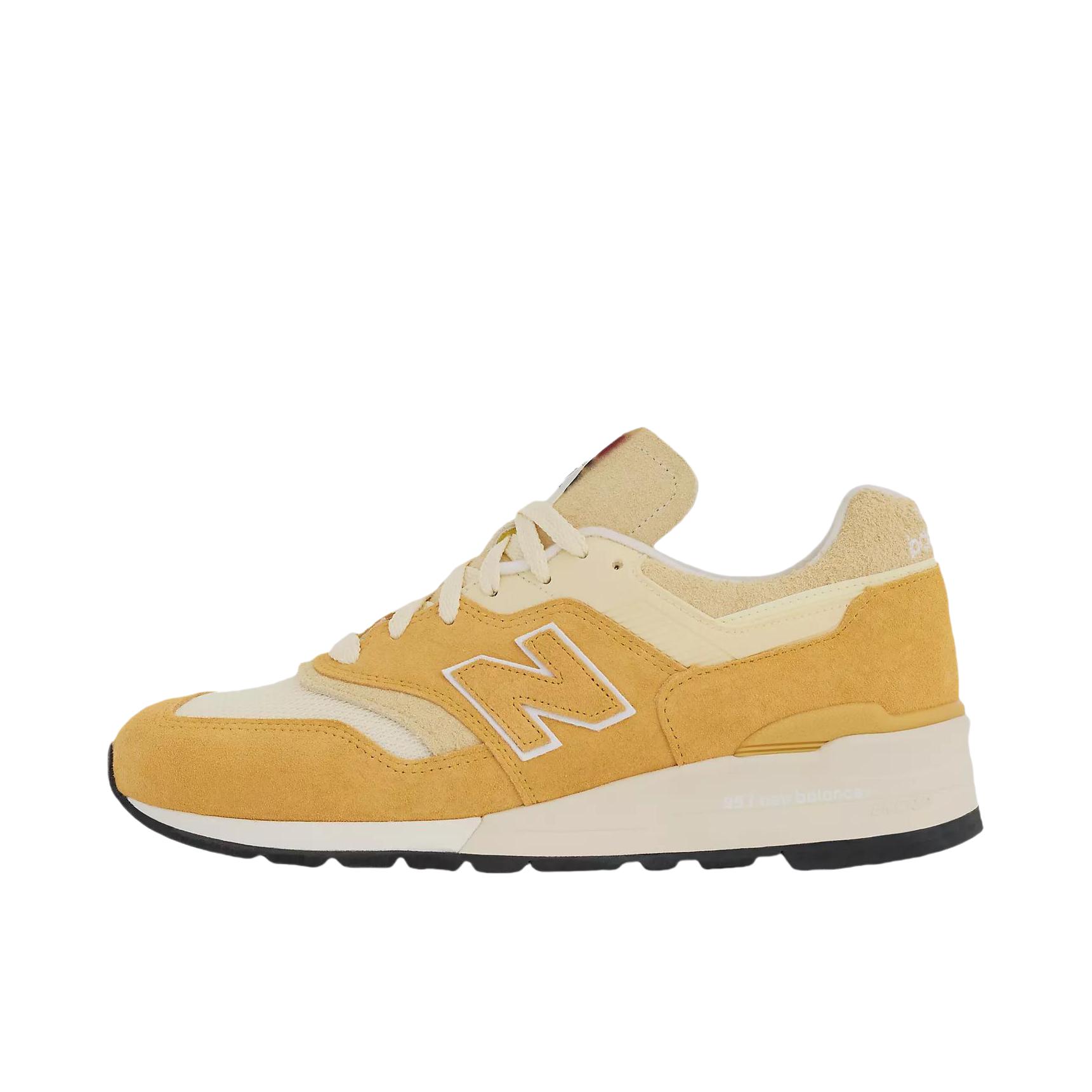 推荐商品：New Balance 997 时尚复古 防滑耐磨 透气舒适 运动休闲鞋 D宽/黄色