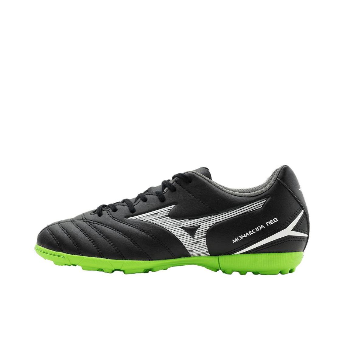 推荐商品：Mizuno/美津浓 Monarcida Neo III Select AG 中端 胶质短钉 减震耐磨 轻便百搭 圆头 足球鞋 黑色/深绿色