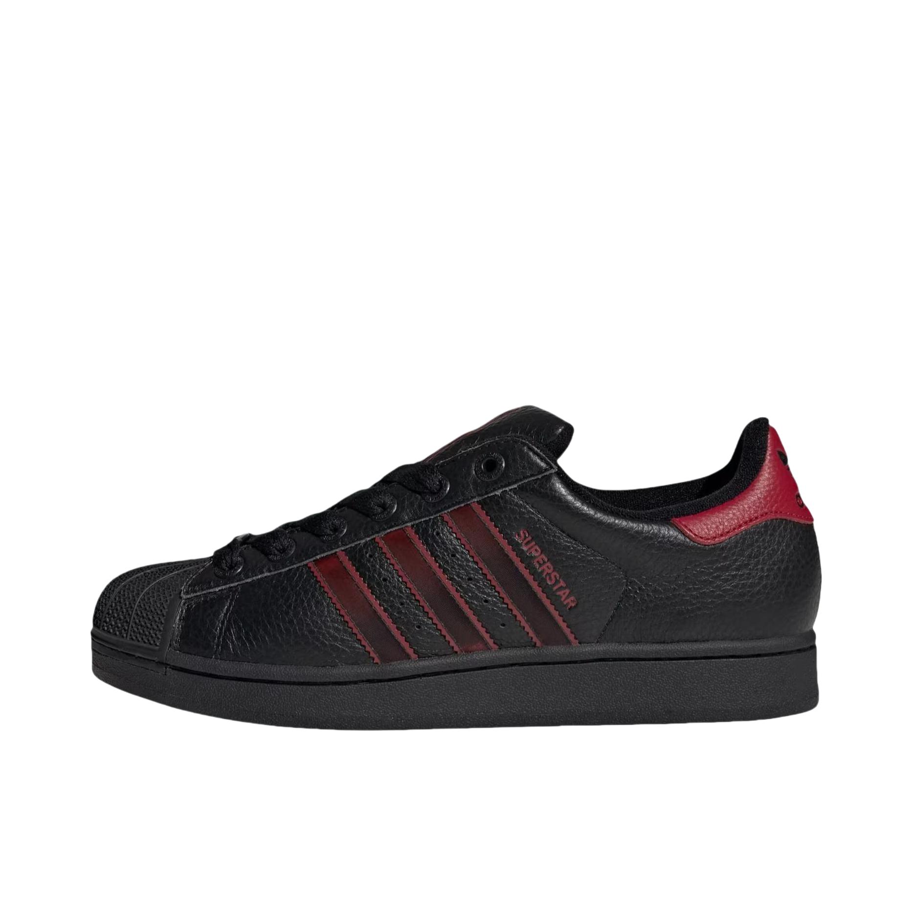 推荐商品：adidas Originals Superstar 2 板鞋 复古防滑耐磨贝壳头贴合圆头支撑 黑色/酒红色