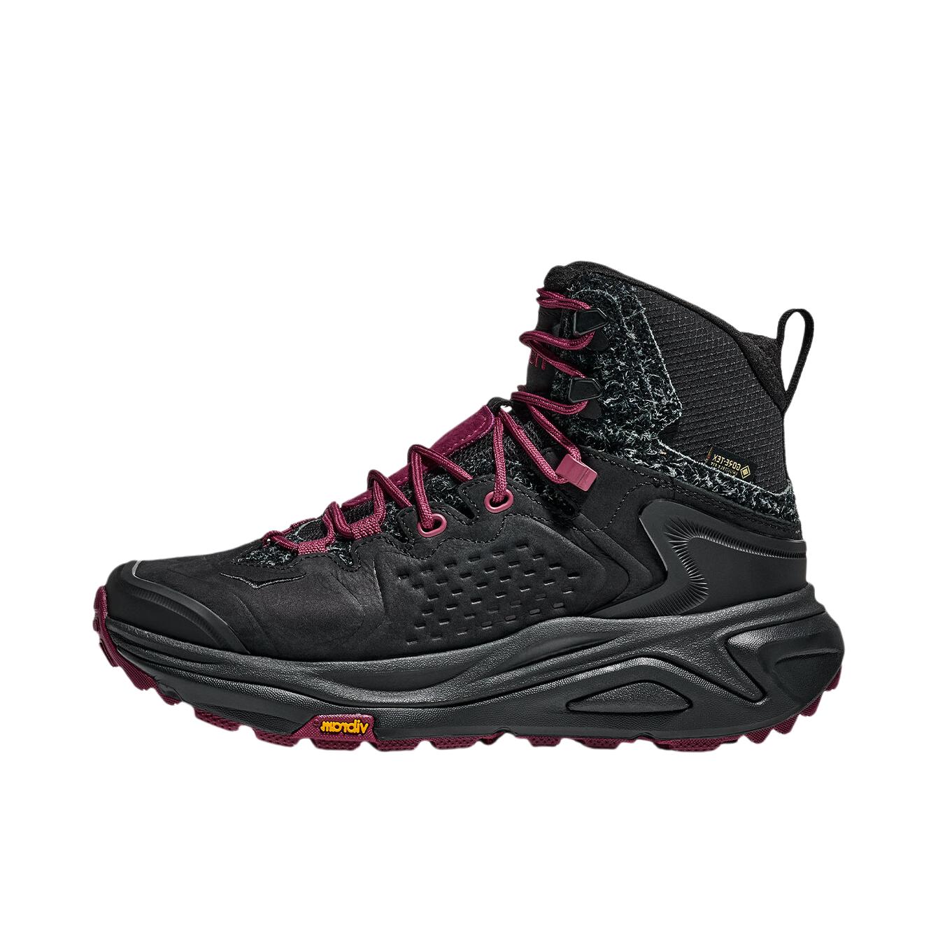 推荐商品：【井柏然同款】HOKA ONE ONE 卡哈3 KAHA 3 GTX 舒适透气 防滑耐磨 百搭耐用 防水 秋冬 户外 登山鞋 徒步鞋 墨黑色/杏粉色