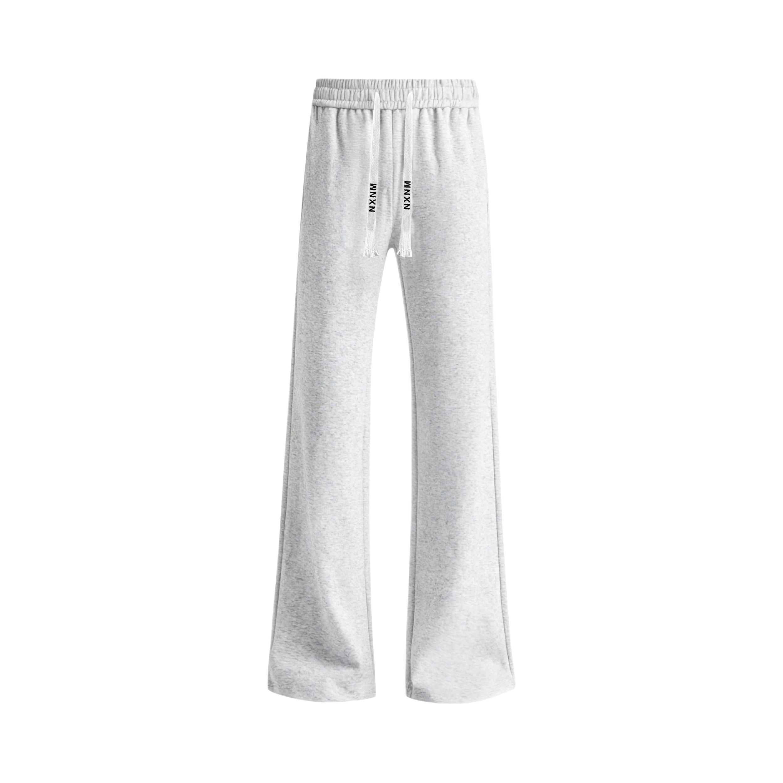 推荐商品：NXNM 系带直筒针织纯色耐磨运动长裤 NXY-JSDN-02 白花灰
