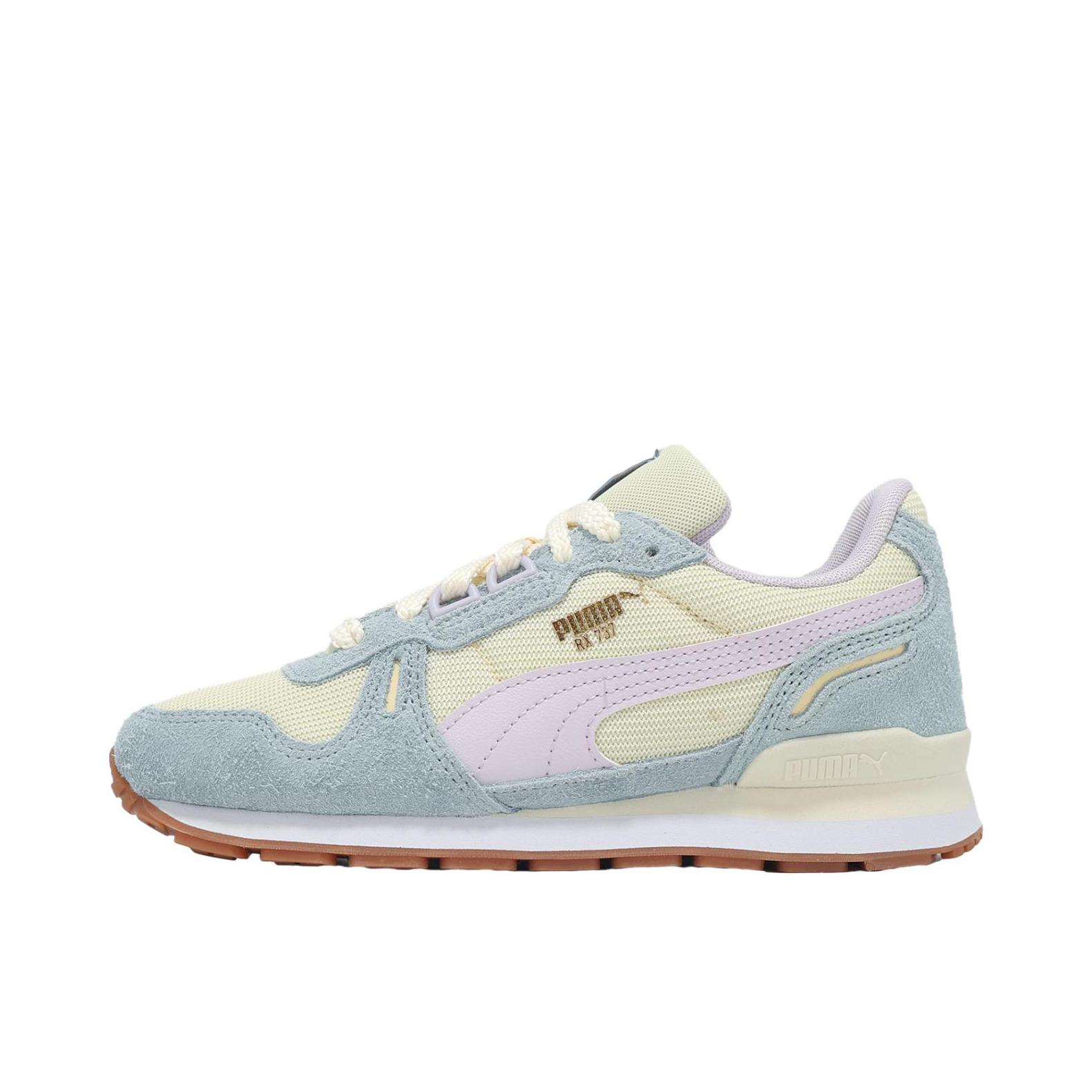 推荐商品：Puma/彪马 RX 737 Vintage 运动休闲鞋 耐磨低帮系带圆头 白色/蓝色/紫色